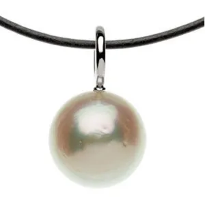 14KT White Gold 14mm Paspaley Pearl Simple Pendant Charm