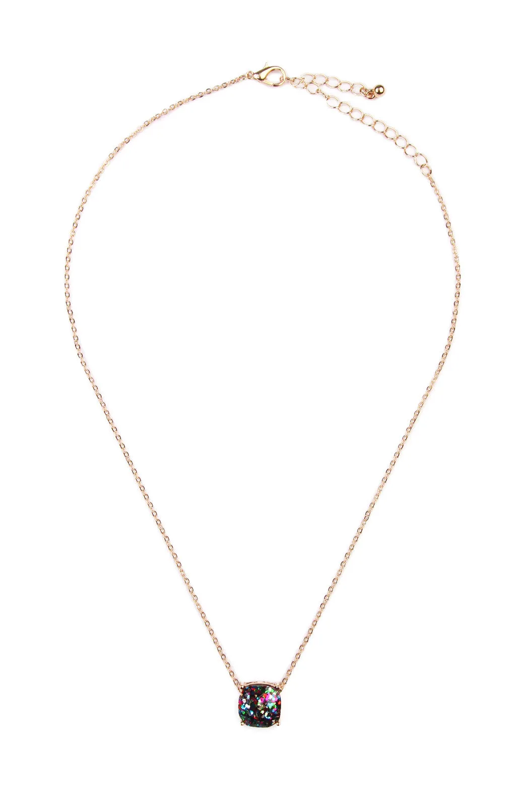 16355 - CUSHION GLITTER NECKLACE