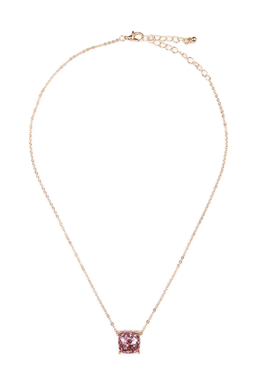 16355 - CUSHION GLITTER NECKLACE