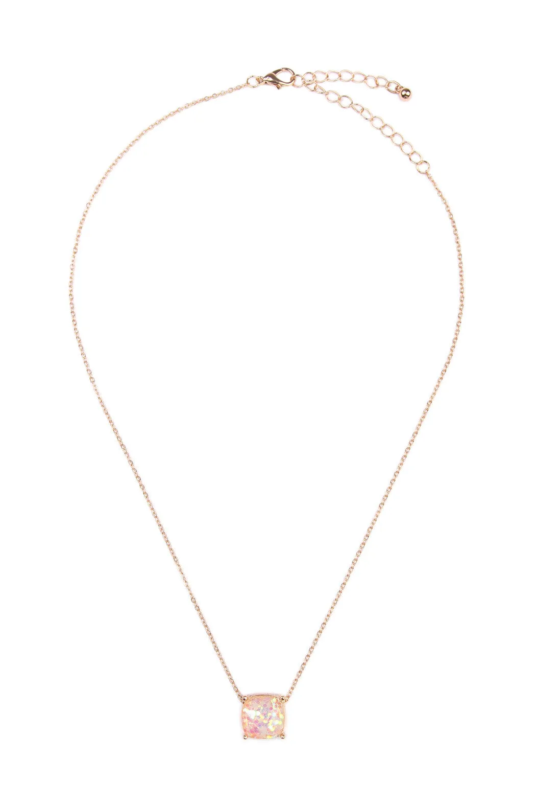 16355 - CUSHION GLITTER NECKLACE