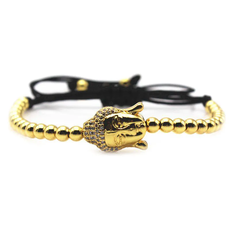 18K Plated Buddha 3 Colours 4mm Balls