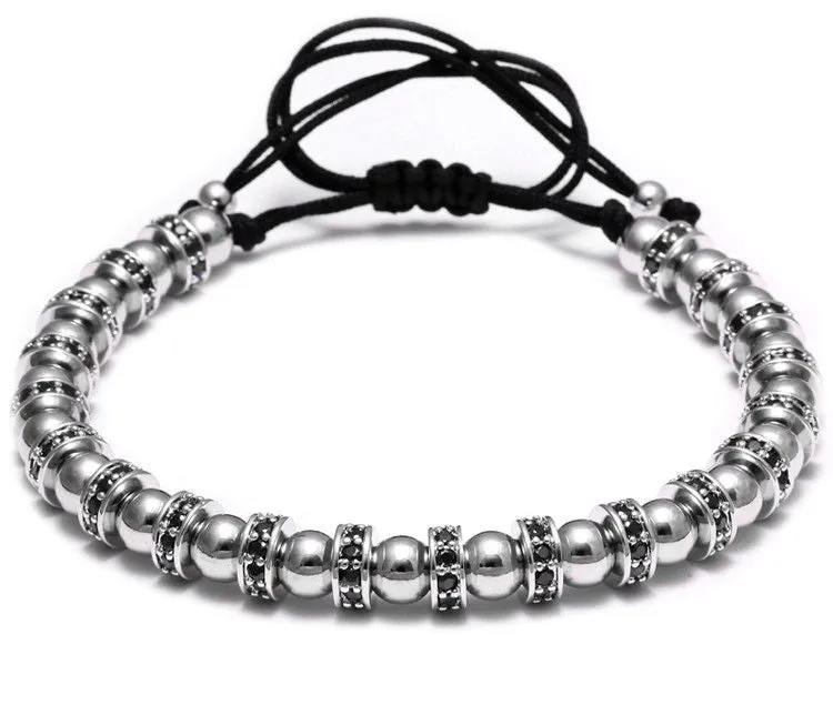 18K Plated CZ Diamond Stopper with 6mm Balls