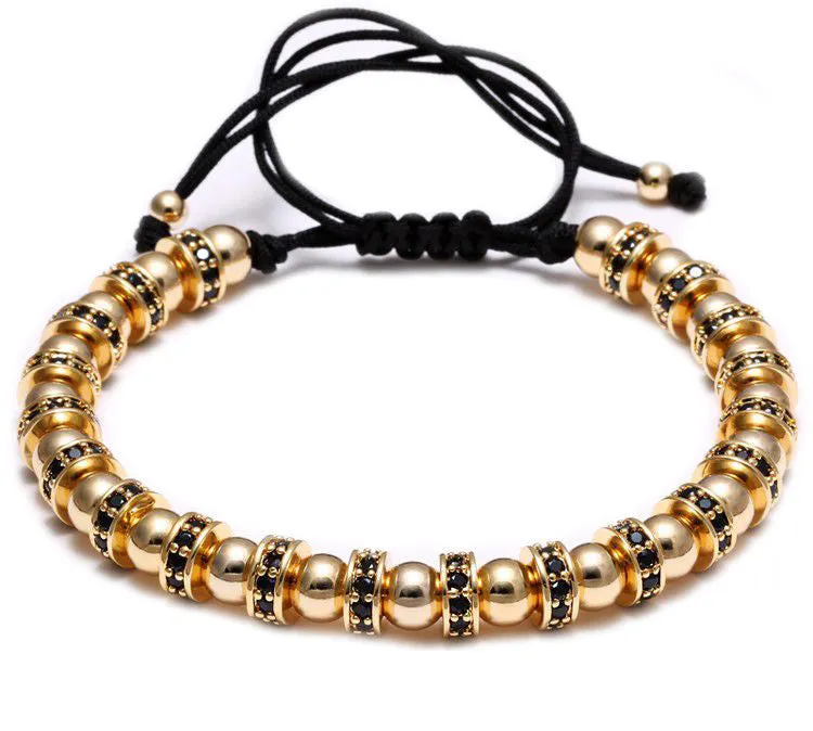 18K Plated CZ Diamond Stopper with 6mm Balls