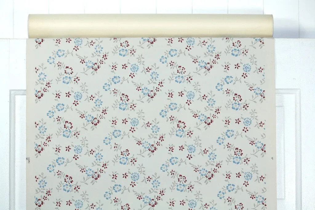 1940s Floral Vintage Wallpaper
