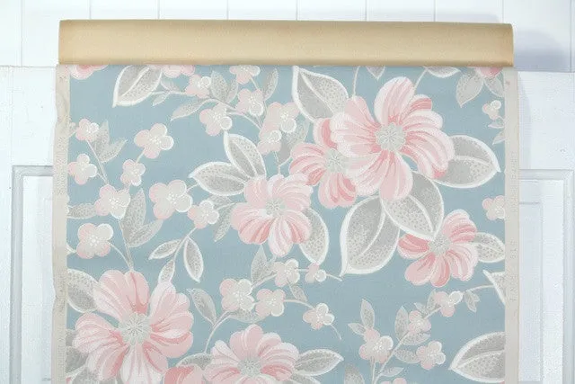 1940s Floral Vintage Wallpaper