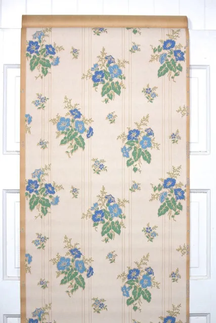 1940s Floral Vintage Wallpaper