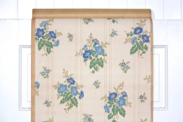 1940s Floral Vintage Wallpaper