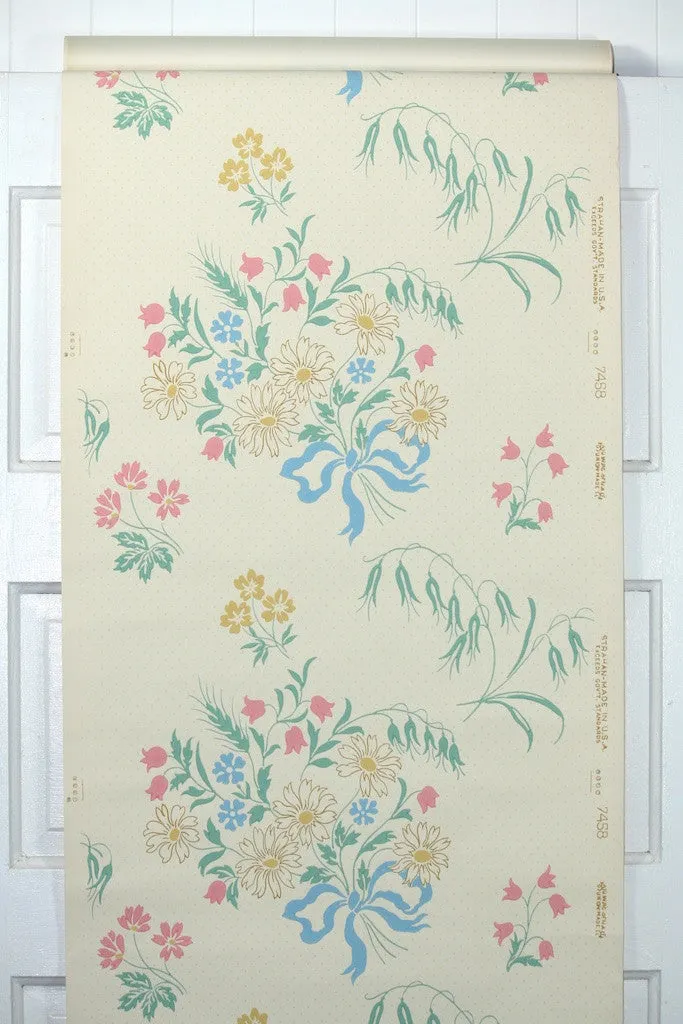 1940s Floral Vintage Wallpaper