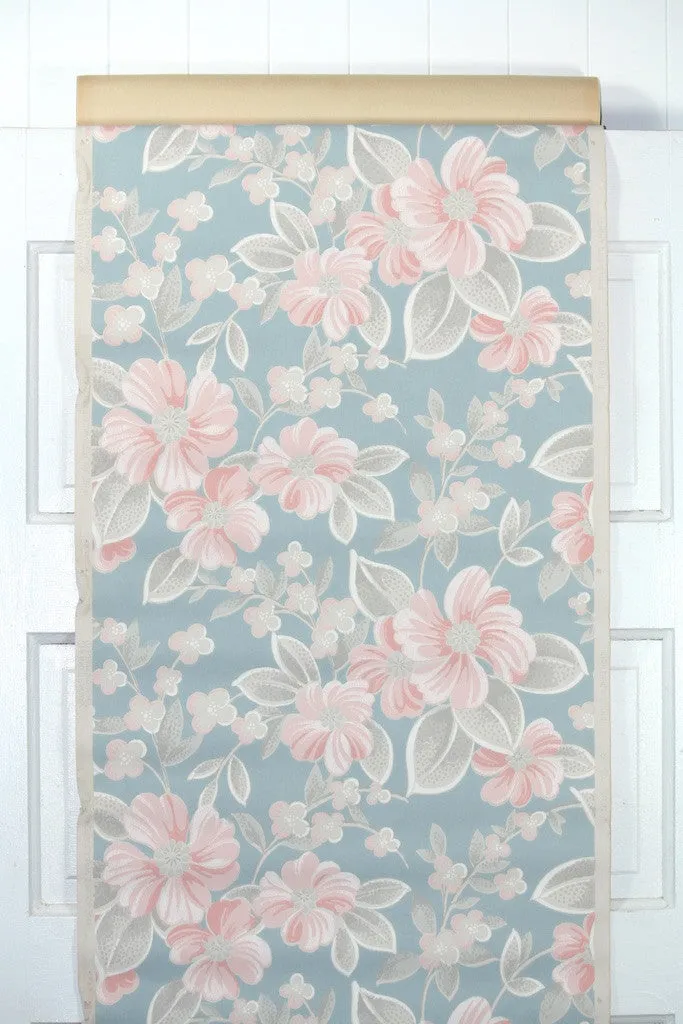 1940s Floral Vintage Wallpaper