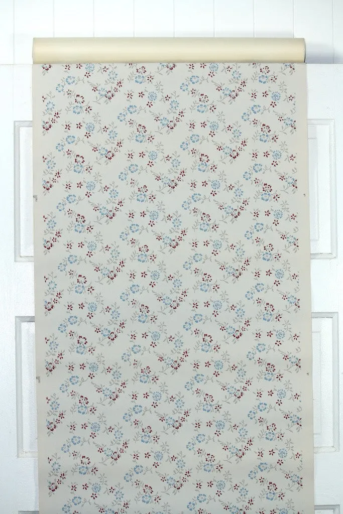 1940s Floral Vintage Wallpaper