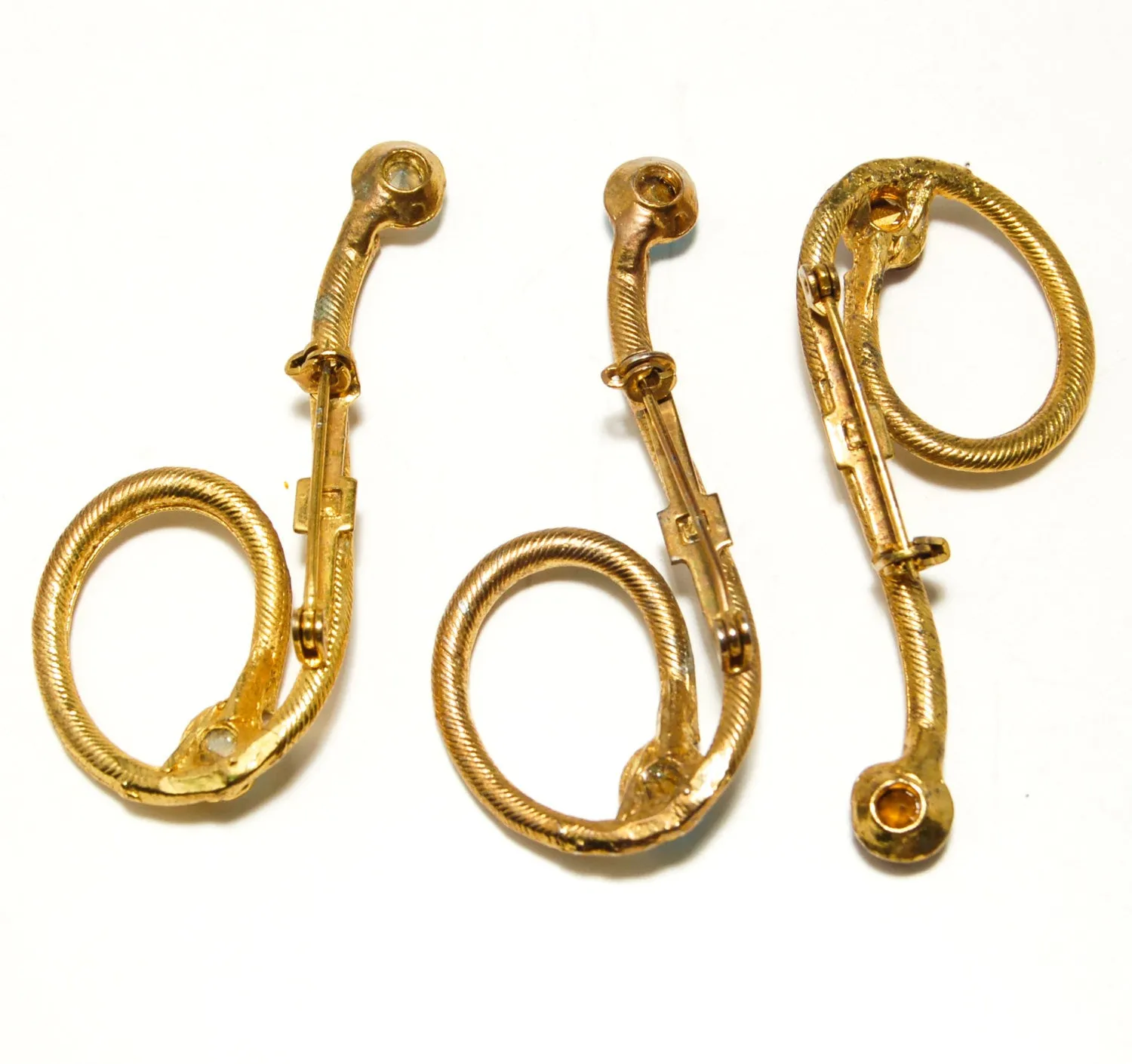 1950's Three  Rhinestone Brooch Set