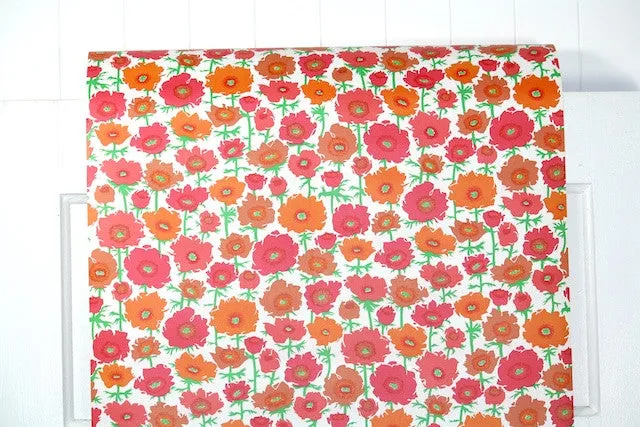 1970s Floral Vintage Wallpaper