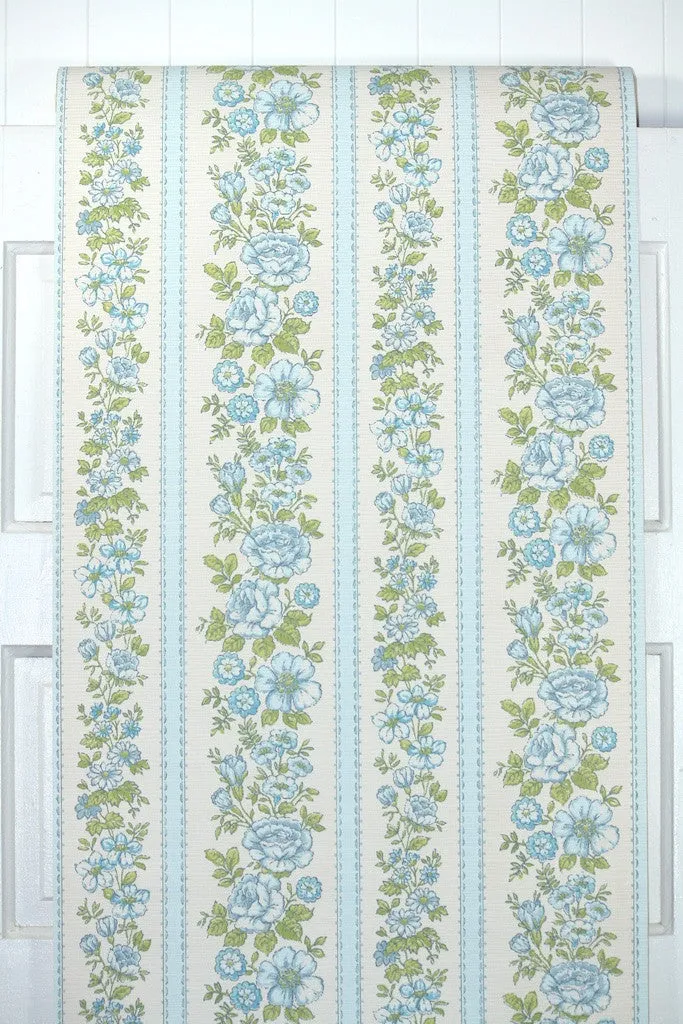 1970s Floral Vintage Wallpaper