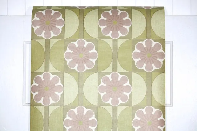 1970s Floral Vintage Wallpaper