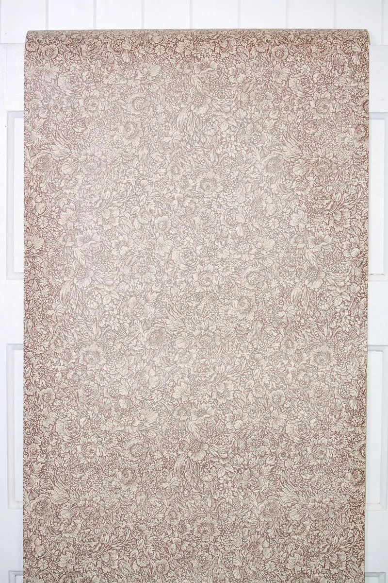 1970s Floral Vintage Wallpaper