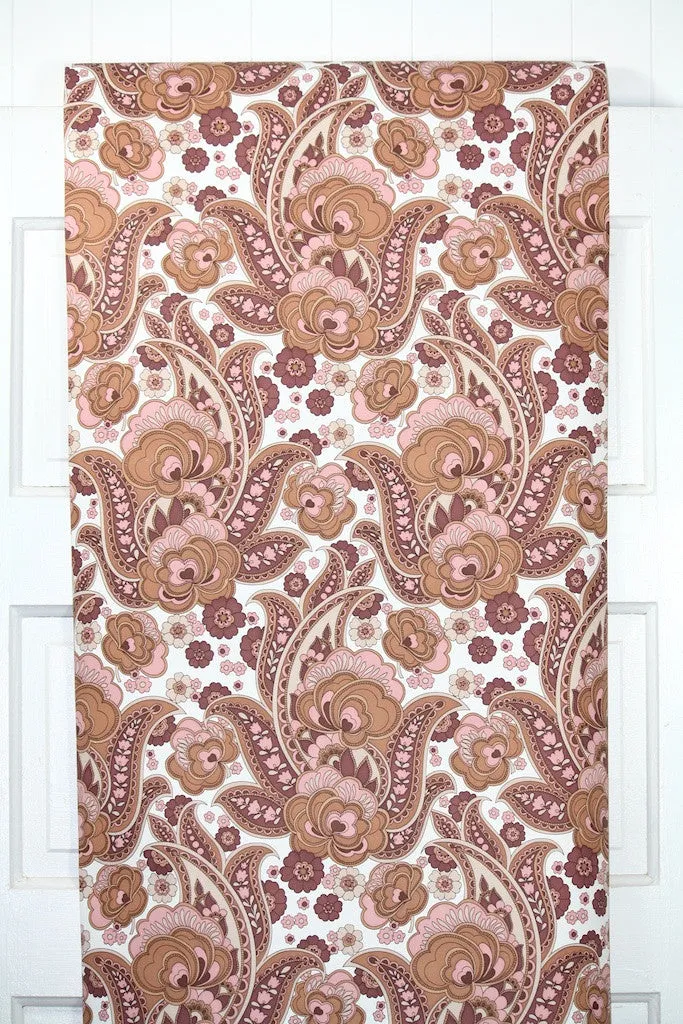 1970s Floral Vintage Wallpaper