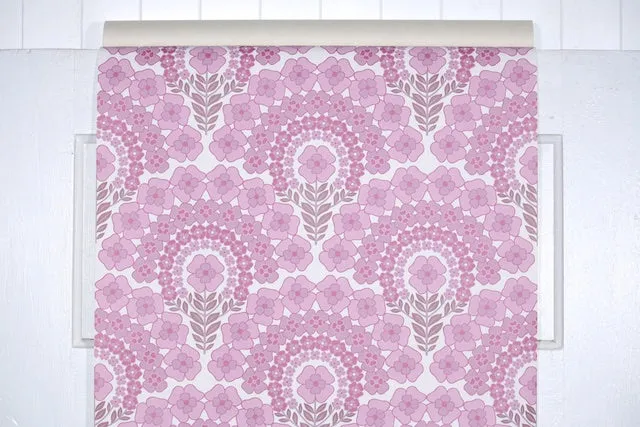 1970s Floral Vintage Wallpaper