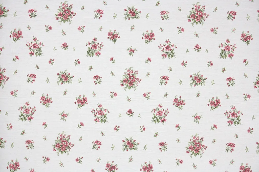 1970s Floral Vintage Wallpaper
