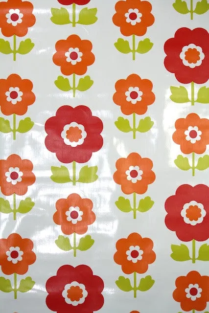 1970s Floral Vinyl Vintage Wallpaper