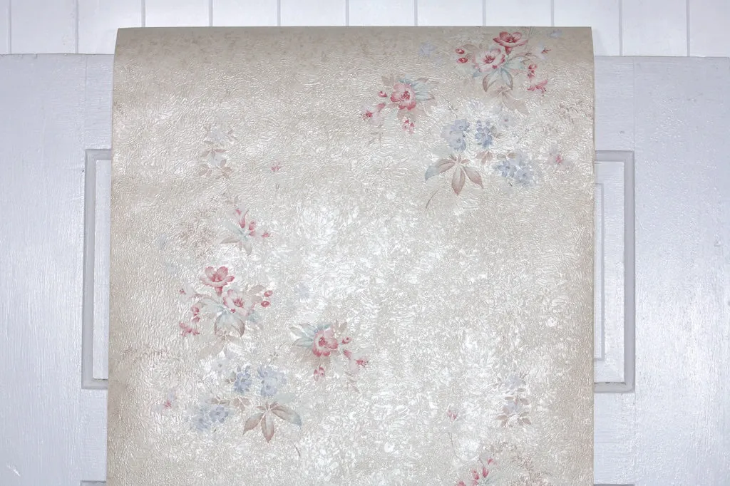 1980s Floral Vintage Wallpaper