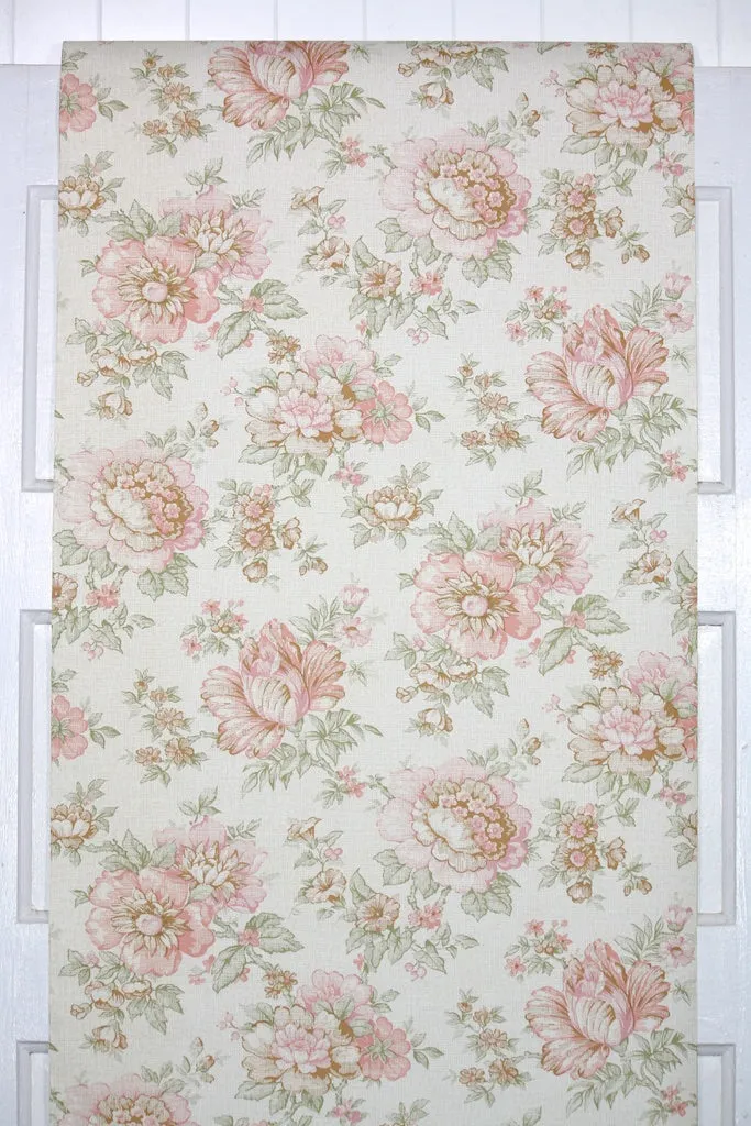 1980s Floral Vintage Wallpaper