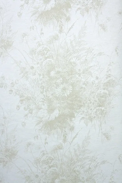 1980s Floral Vintage Wallpaper