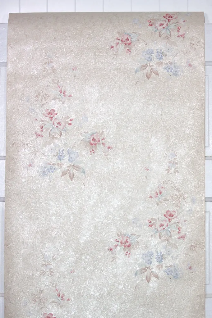 1980s Floral Vintage Wallpaper