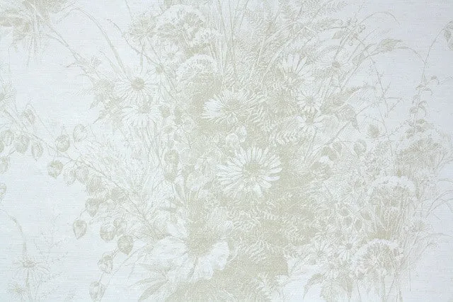 1980s Floral Vintage Wallpaper
