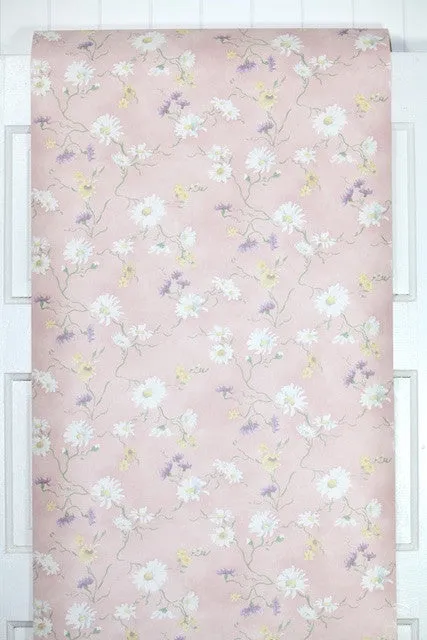 1980s Floral Vintage Wallpaper