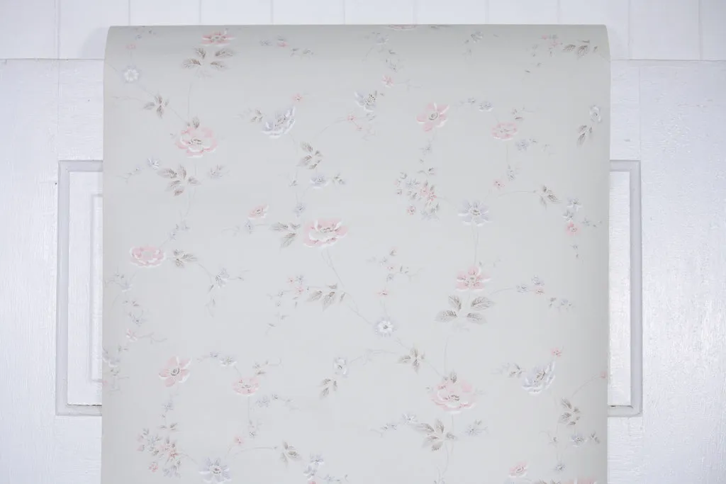 1980s Floral Vintage Wallpaper