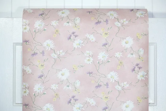 1980s Floral Vintage Wallpaper