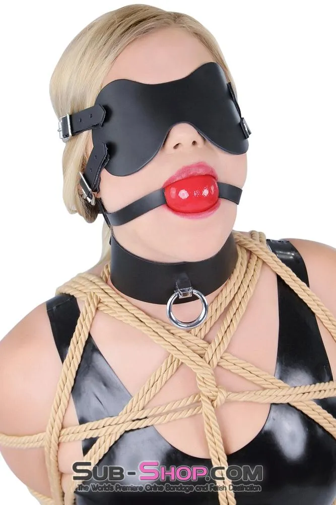 2430A      Lights Out Black Leather Blindfold