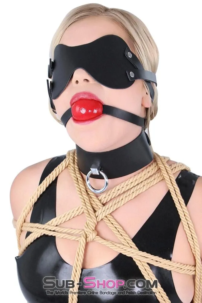 2430A      Lights Out Black Leather Blindfold