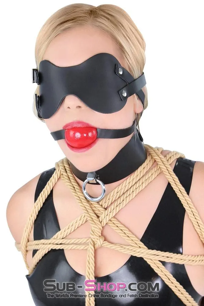 2430A      Lights Out Black Leather Blindfold