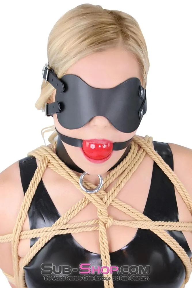 2430A      Lights Out Black Leather Blindfold