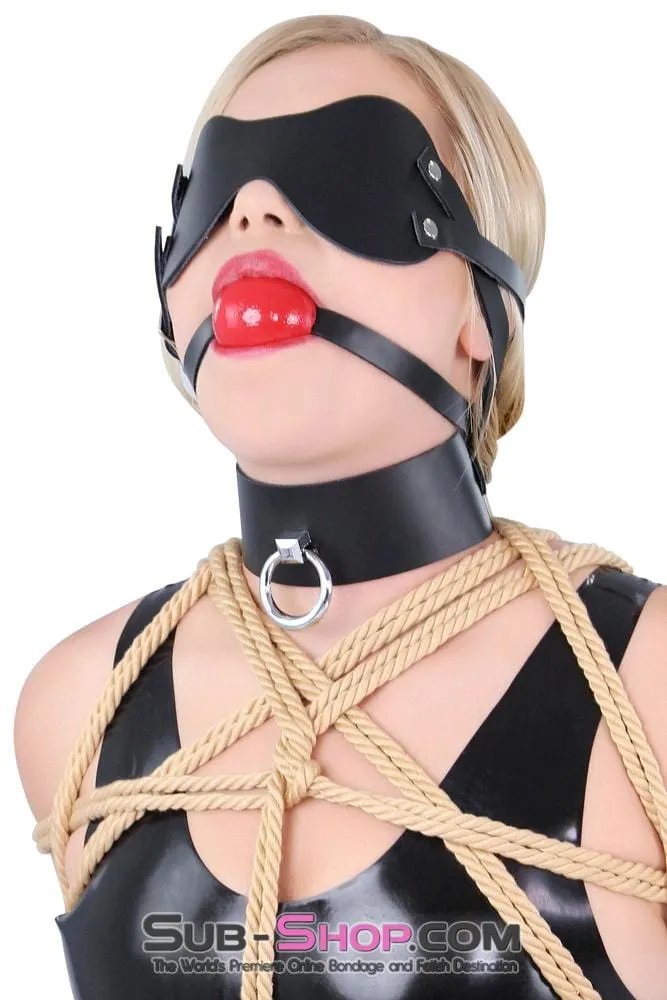2430A      Lights Out Black Leather Blindfold