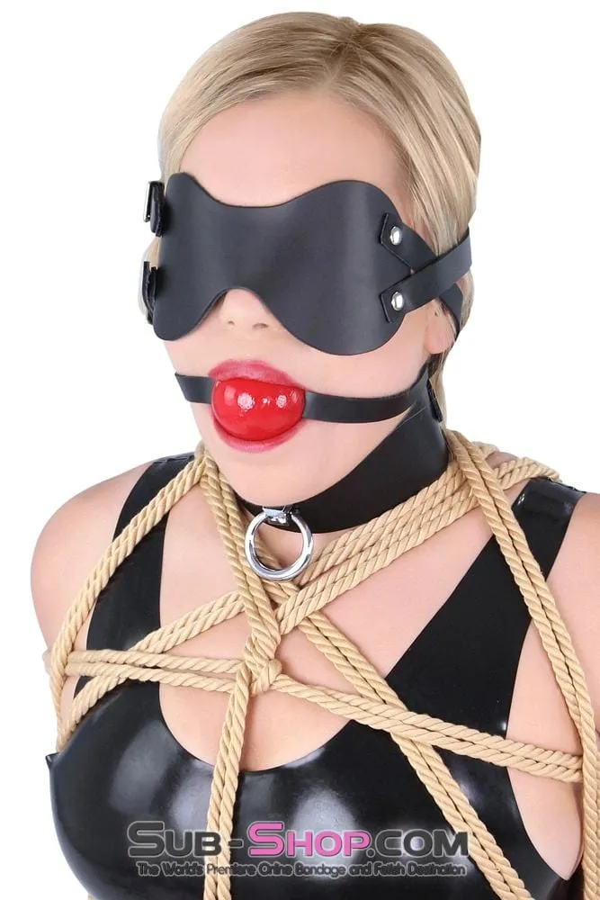 2430A      Lights Out Black Leather Blindfold
