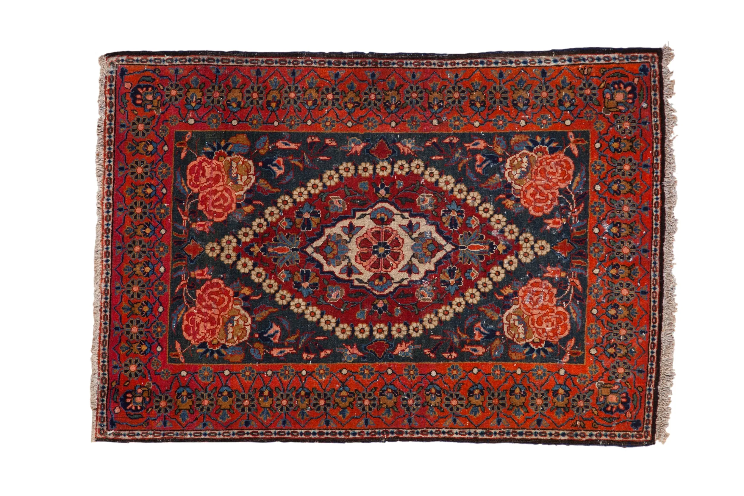 2x3 Vintage Fine Kashan Rug Mat