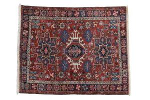 3.5x4.5 Vintage Karaja Square Rug