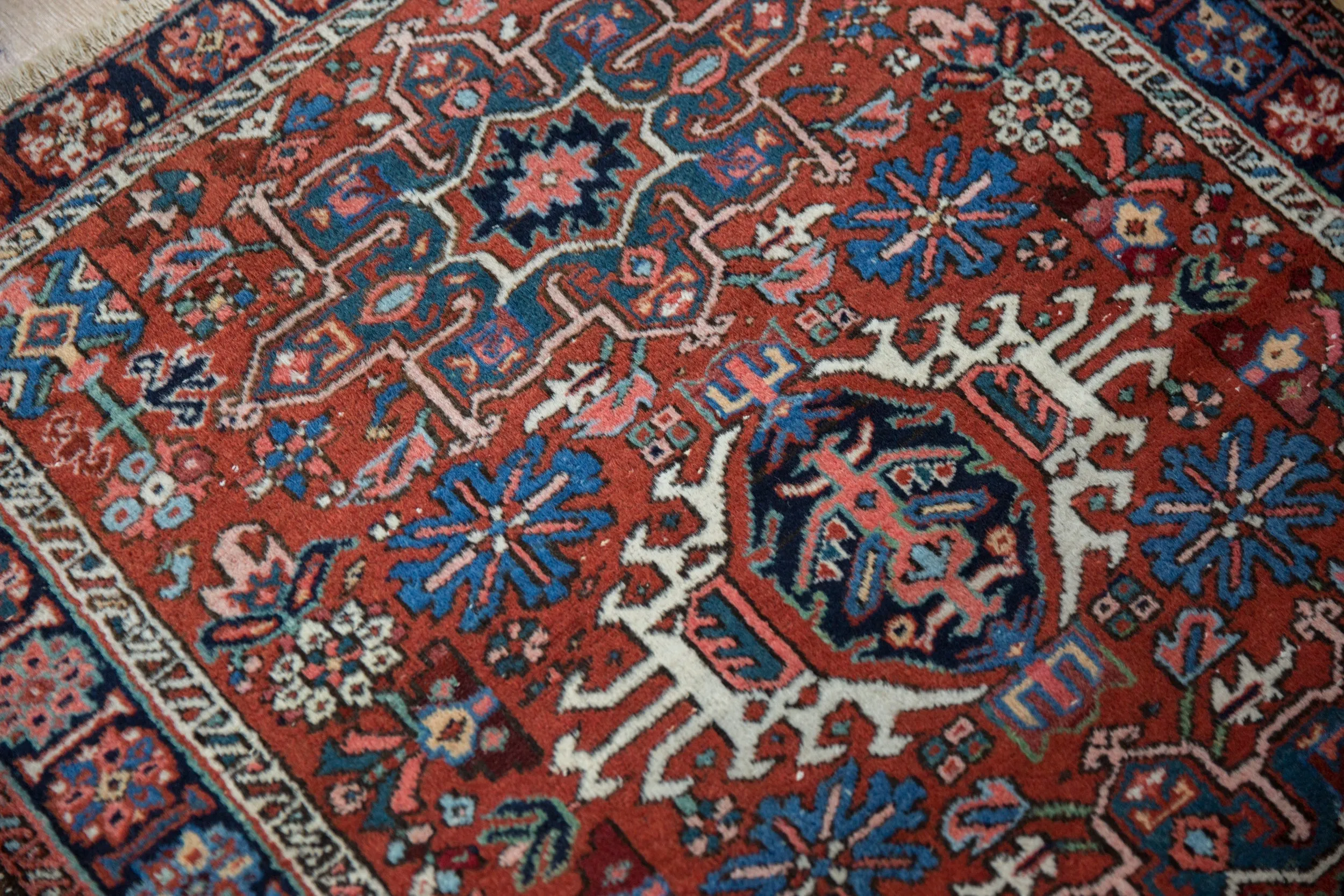 3.5x4.5 Vintage Karaja Square Rug