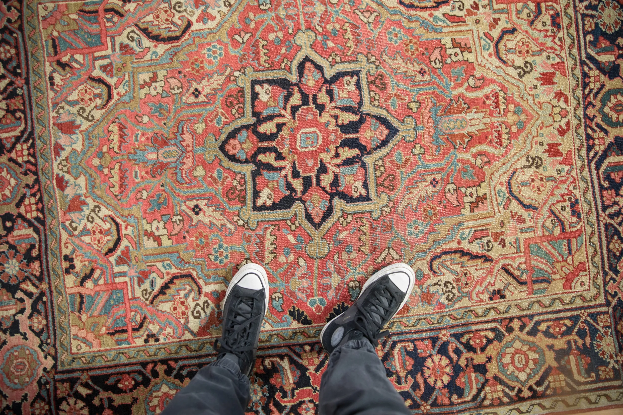 4.5x6 Vintage Heriz Rug