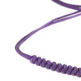 7 Plated 18K White Gold Balls Bracelet - 8 Colours Waxed Cord