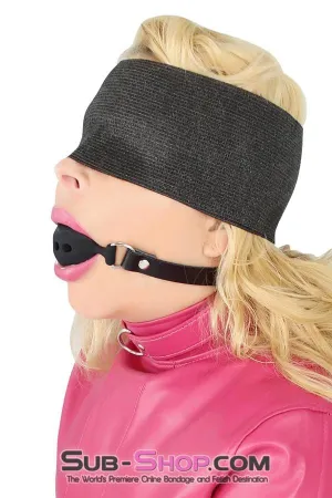 7364A      Large Black Silicone Ball Gag with Breather Holes