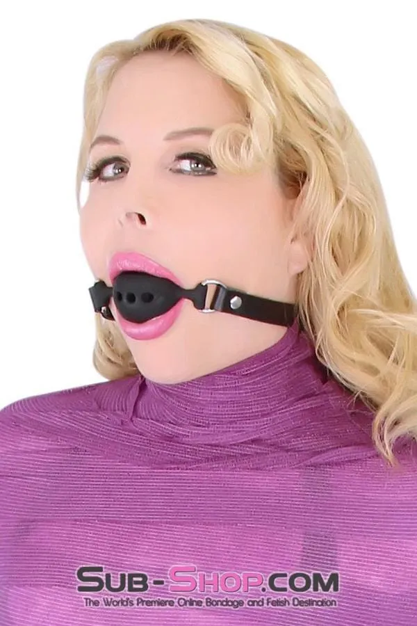 7364A      Large Black Silicone Ball Gag with Breather Holes