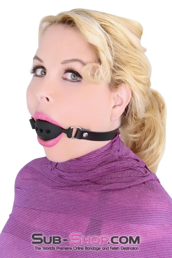 7364A      Large Black Silicone Ball Gag with Breather Holes