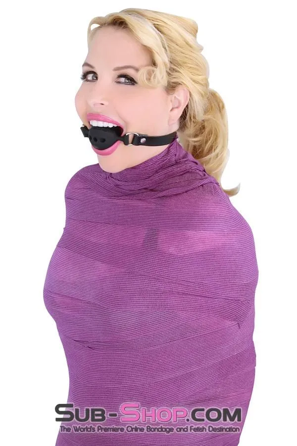7364A      Large Black Silicone Ball Gag with Breather Holes