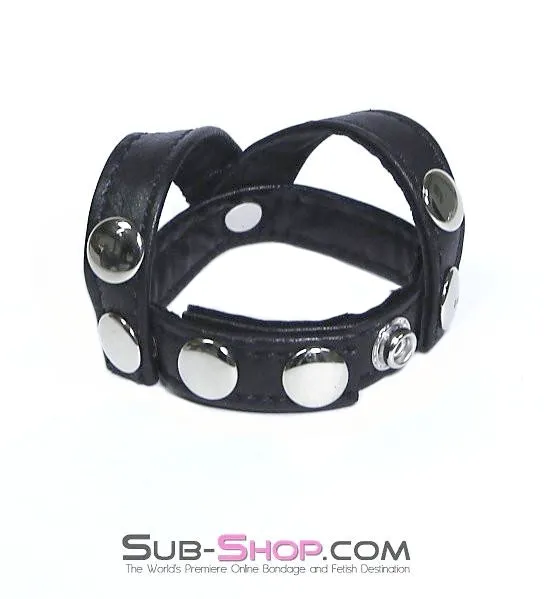 8853HS      Leather Y-Style Cock & Ball Separator Strap