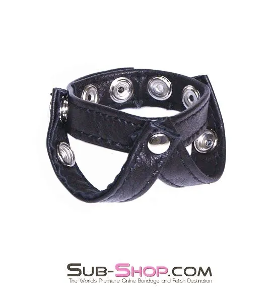 8853HS      Leather Y-Style Cock & Ball Separator Strap