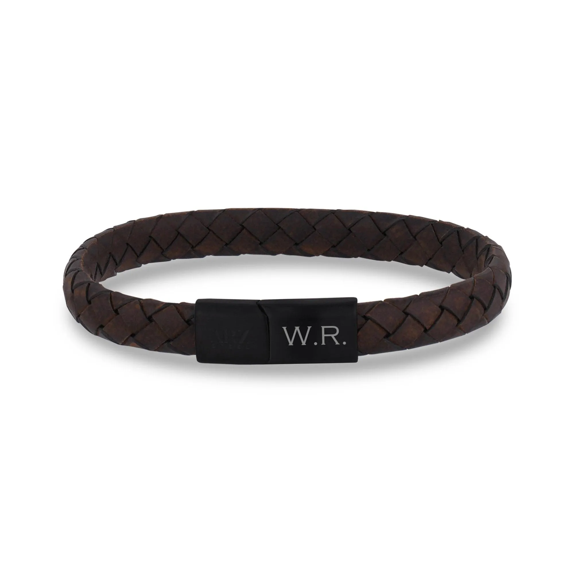 8mm Flat Leather Bracelet