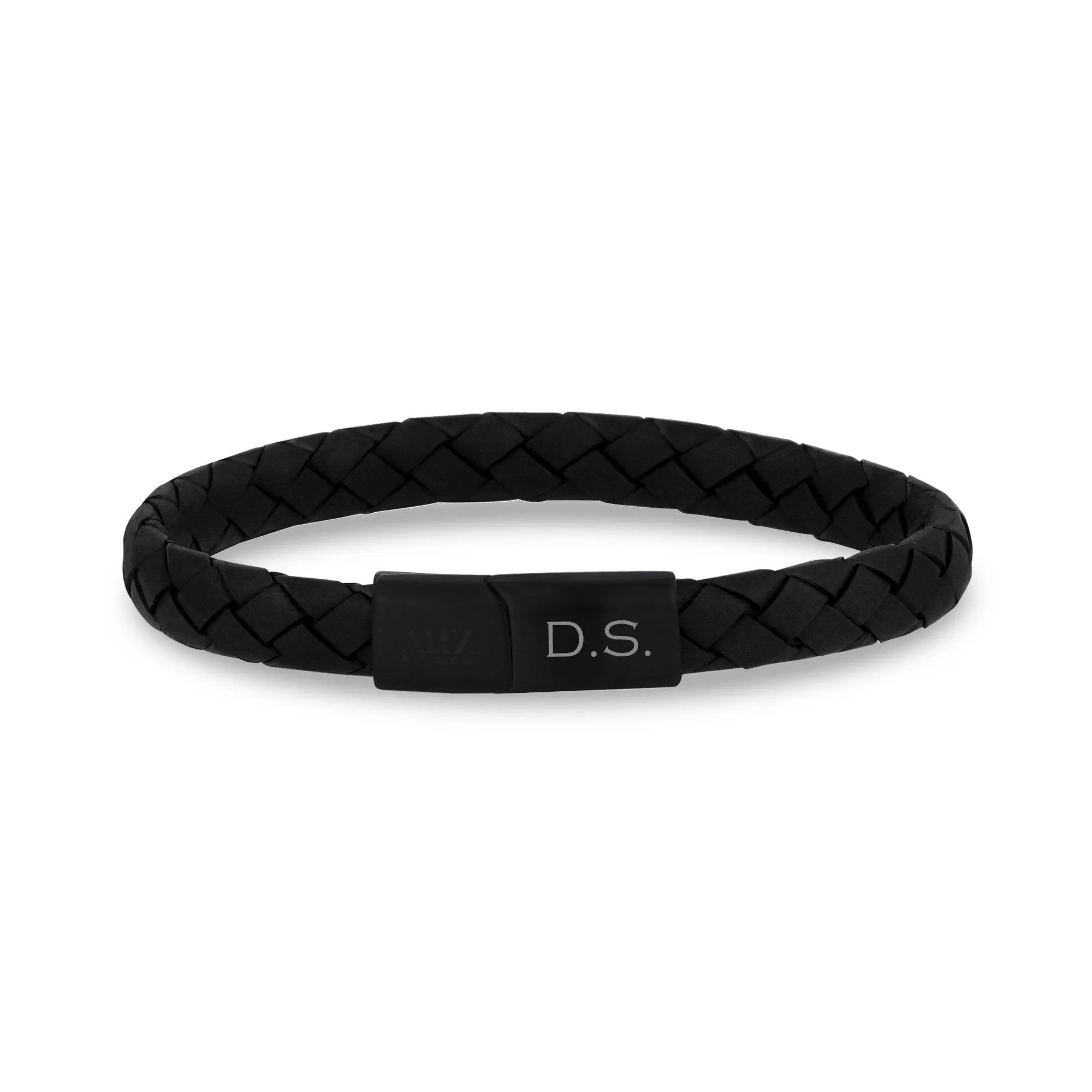 8mm Flat Leather Bracelet